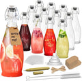 Nevlers 17 Oz Teardrop Flip Top Glass Bottle 12 Pack | Swing Top Glass Bottles by Nevlers