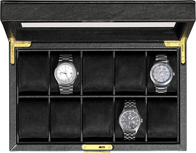 ROTHWELL 10 Slot Leather Watch Box by RothwellSanFrancisco