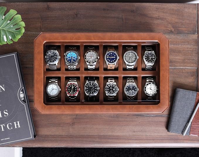 ROTHWELL 12 Slot Leather Watch Box - Image 4