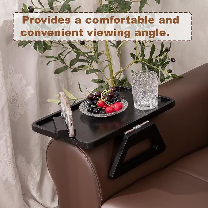 Acacia Wood Arm Table, Couch Arm Tray - Image 8