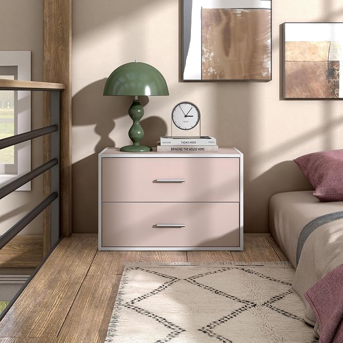 Homes: Inside + Out Apexa 2-Drawer Wooden Stackable Storage Drawers, Small Food - Image 2