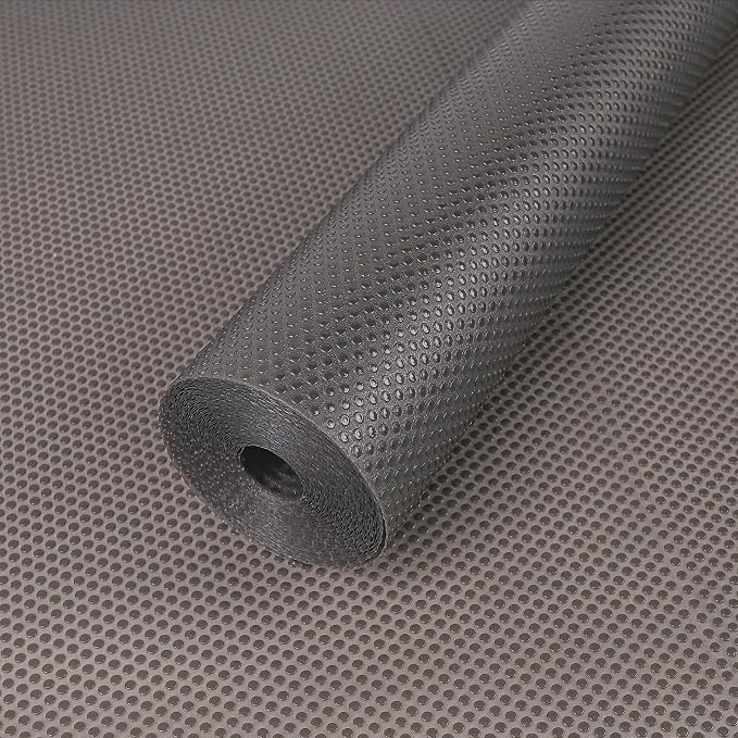 FLPMIX Kitchen Cabinet Liner Clear: Translucent Grey Easy to Cut Drawer Mat 12" by FLPMIX