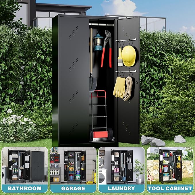 71" Metal Tools Storage Cabinet - Image 4