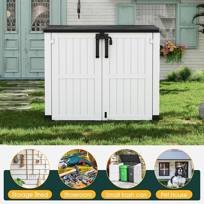 NUNU LAB Outdoor Storage Cabinet 36 Cu.Ft Garden Storage Shed Waterproof - Image 6