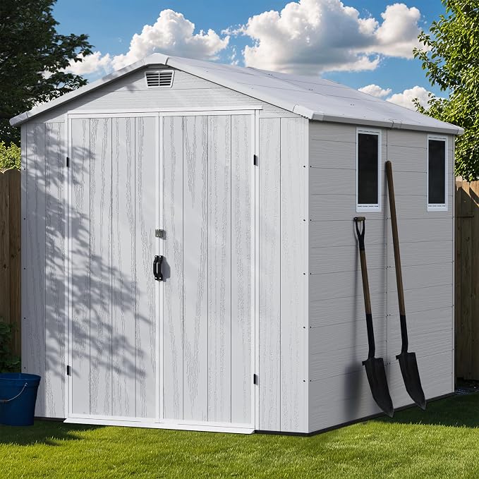 Greesum 6x8FT Plastic Outdoor Storage Shed by BuynowfromGreesum