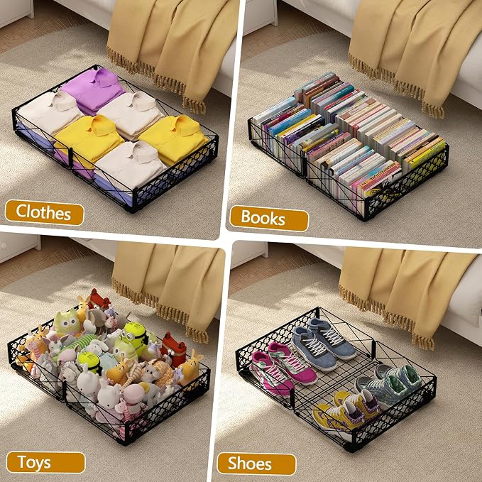 NADAMOO Under Bed Storage with Wheels, 1 Pack Rolling Under Bed Storage - Image 8