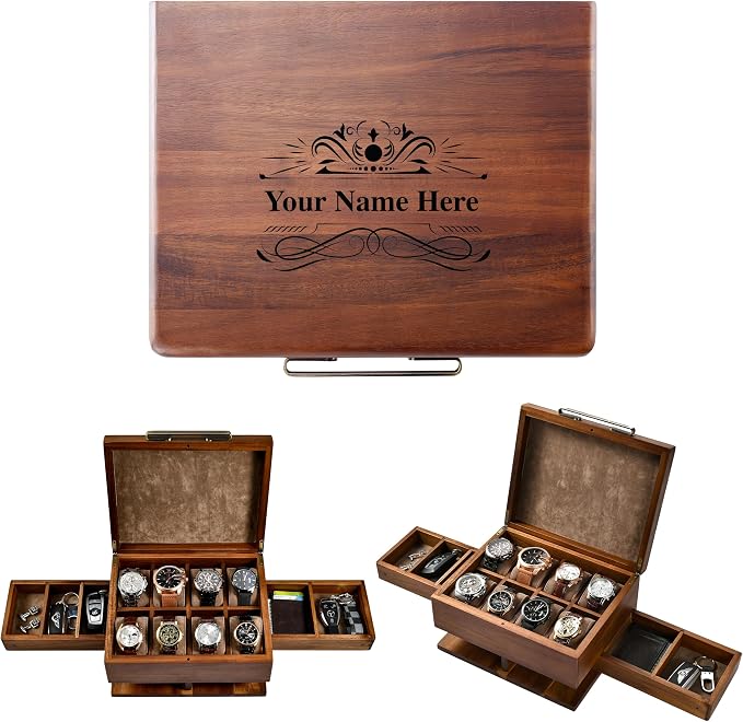 Shanik Luxury Large Watch Box for Men – 8 Slot Organizer by WORLDOFSHANIK