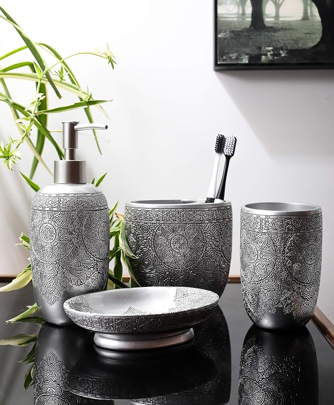 Hymmah Bathroom Accessories Set, Toothbrush Holder, Farmhouse Bathroom Decor - Image 5