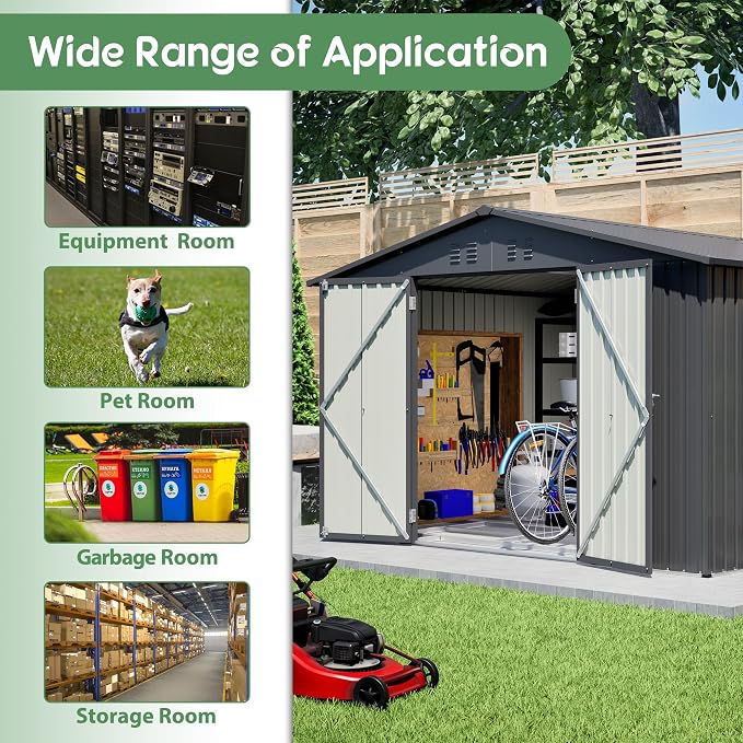 10x8 FT Outdoor Storage Shed - Image 7
