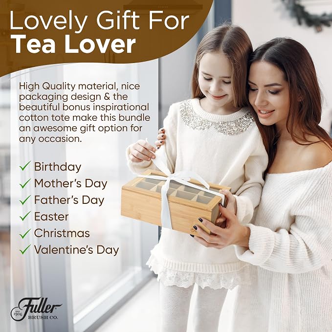 Fuller Bamboo Tea Box Organizer - Image 6