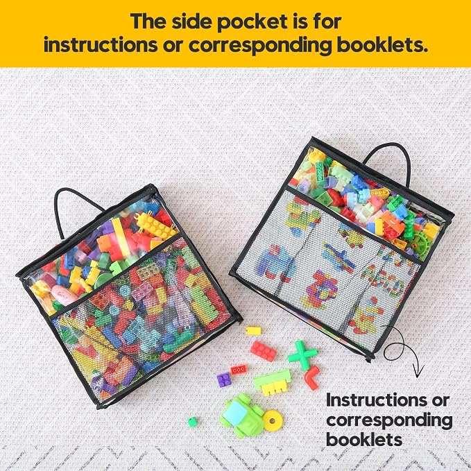 10 PCS Clear Zippered Toy Storage Bags - Image 6