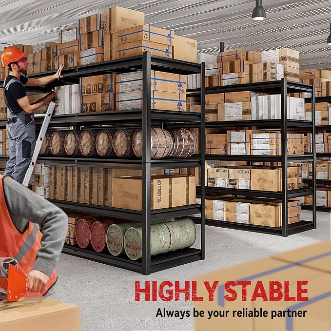 REIBII Garage Shelving 78" H, Storage Shelves Heavy Duty Shelving Unit Load - Image 9