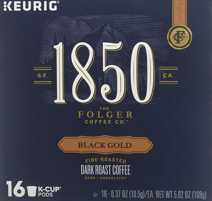 Folgers 1850 Black Gold Keurig K-Cups coffee 16 pods - Image 3