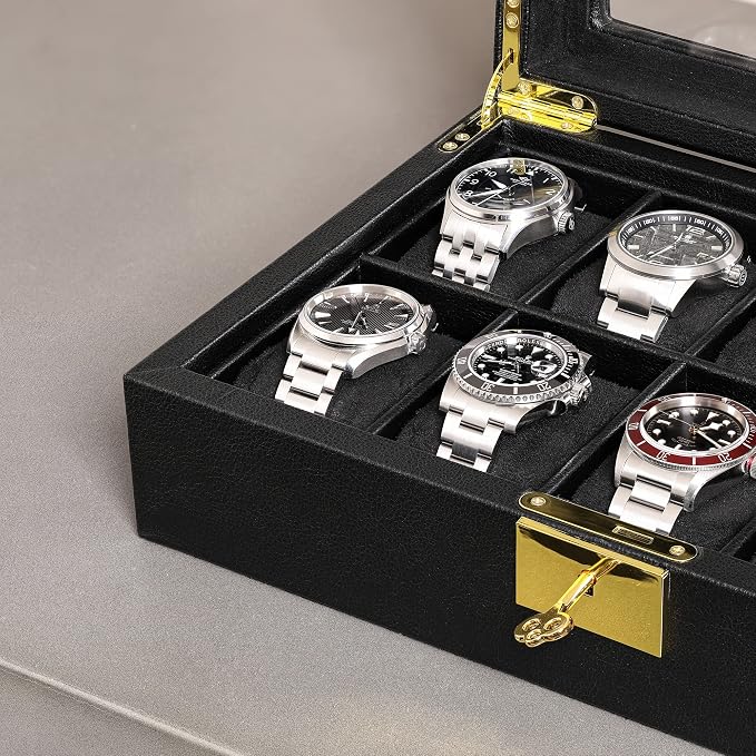 ROTHWELL 10 Slot Leather Watch Box - Image 8