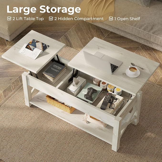 Rolanstar 47.2" Lift Top Coffee Table - Image 5