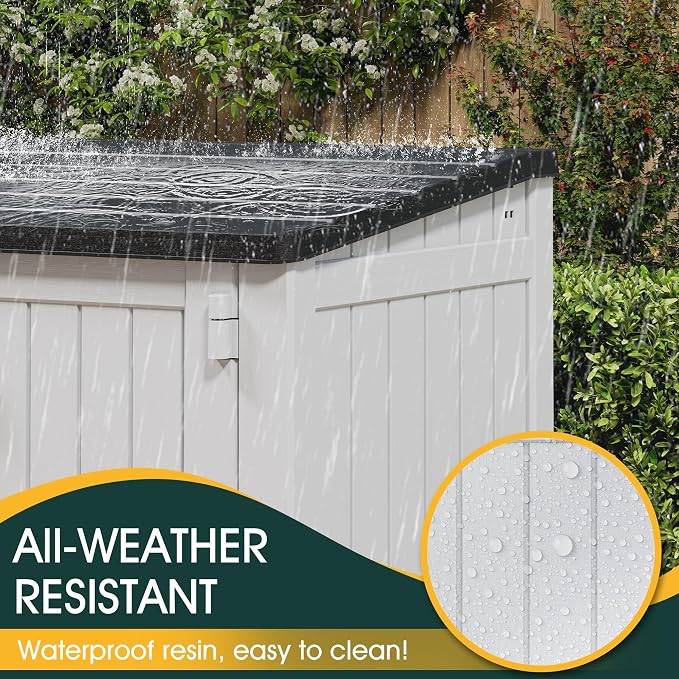 NUNU LAB Outdoor Storage Cabinet 36 Cu.Ft Garden Storage Shed Waterproof - Image 4