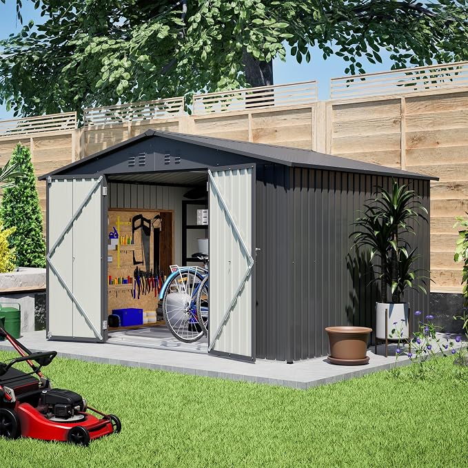 10x8 FT Outdoor Storage Shed by RocVanc