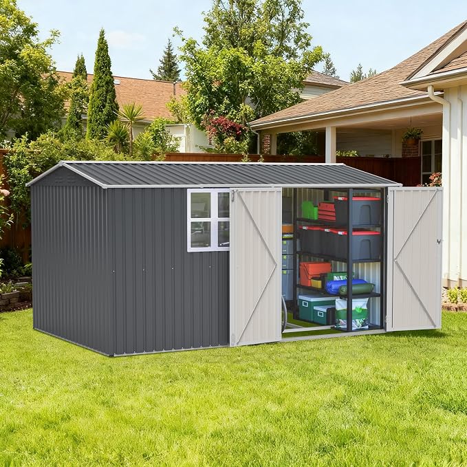 12' x 8' Outdoor Storage Shed by LZBEITEM