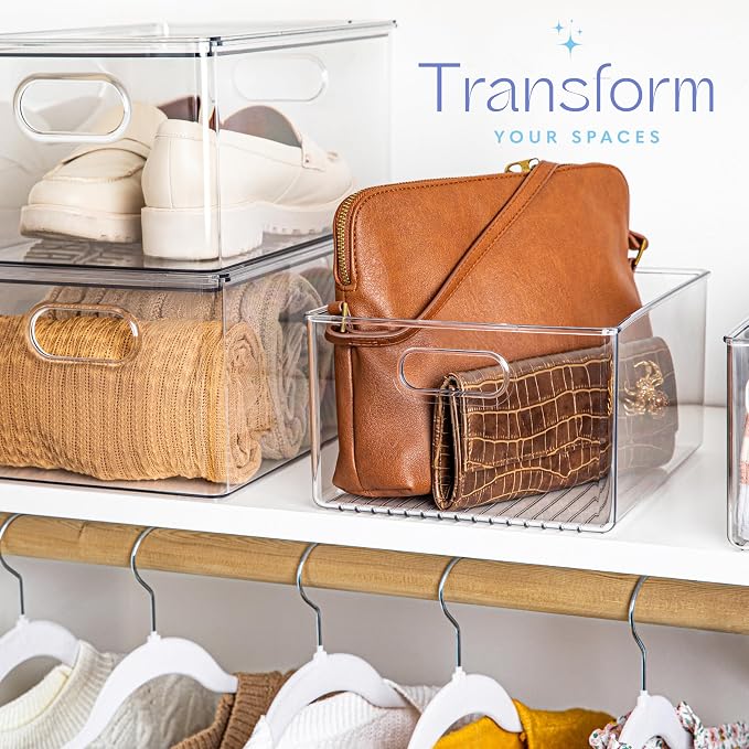 primebox Plastic Food Storage 6 Pack Clear Container Bin - Image 2