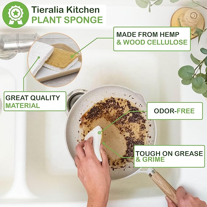 Tieralia Bamboo Dish Brush Gift Set – 5-Piece Kitchen Cleaning Bundle - Image 5