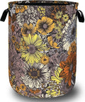 Retro Sunflower Flower Laundry Hamper by SELIONLIKN