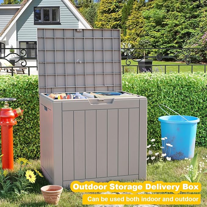 36 Gallon Outdoor Deck Box, Storage Lockable Waterproof Patio Furniture - Image 5