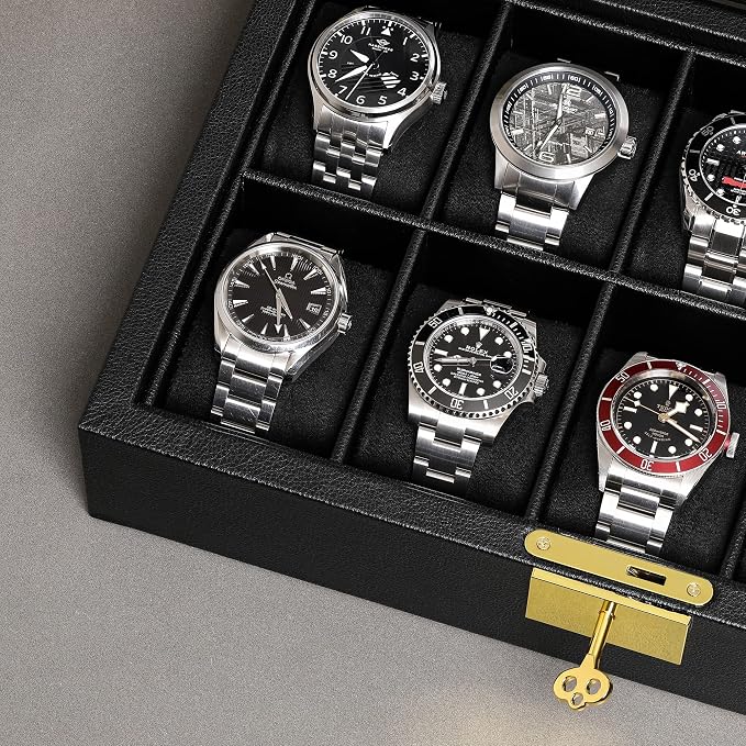 ROTHWELL 10 Slot Leather Watch Box - Image 4