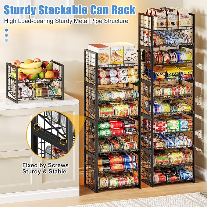 X-cosrack 2-Tier Stackable Can Organizer - Image 3