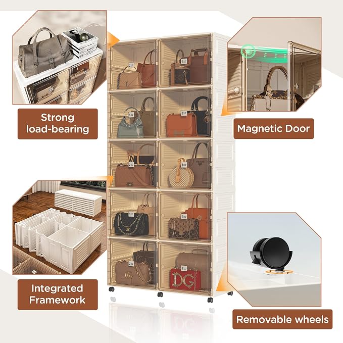 10 Cubbies Handbag Storage Organizer - Image 7