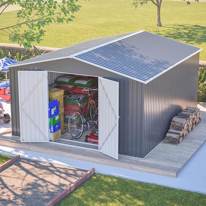 11x13 FT Outdoor Metal Storage Shed - Image 2
