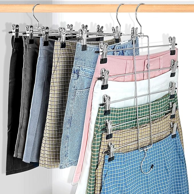 3 Piece Skirt Hanges Space Saving, Pants Hangers by FEASTEERY
