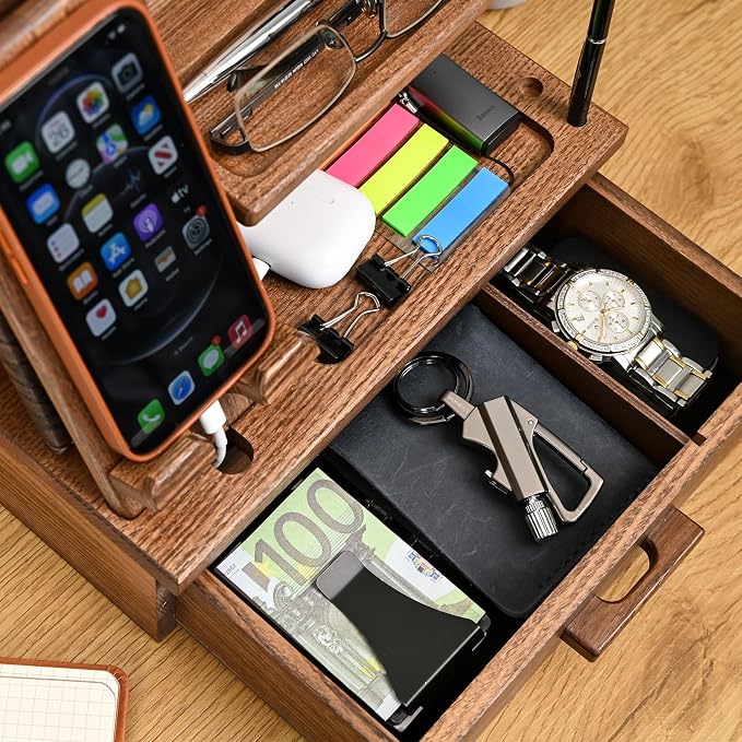 TESLYAR Wood Phone Docking Station - Image 9