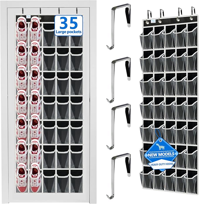 over the door shoe organizer, 2025 upgraded, over door shoe organizer, 35 Huge by Zebricolo