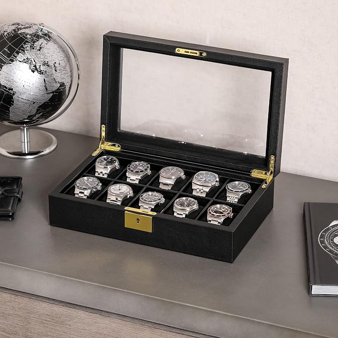 ROTHWELL 10 Slot Leather Watch Box - Image 2