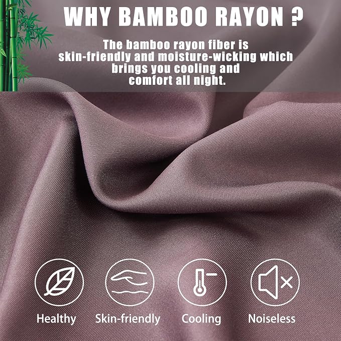 Pillow Cases King Size 2 Pack, Bamboo Rayon Cooling Pillowcases - Image 4