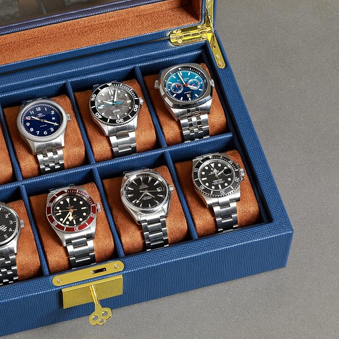 ROTHWELL 10 Slot Leather Watch Box - Image 4
