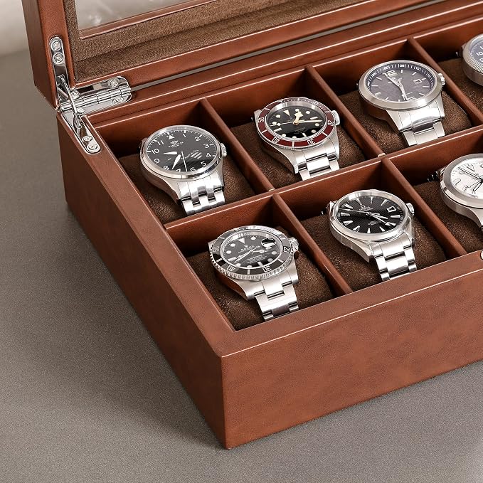 ROTHWELL 10 Slot Leather Watch Box - Image 8