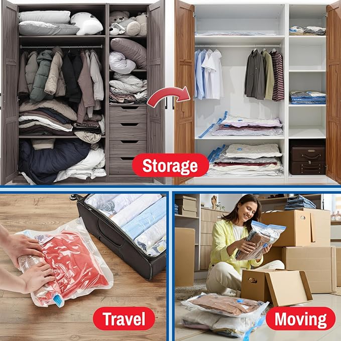 10 Pack Small Vacuum Storage Bags - Image 8