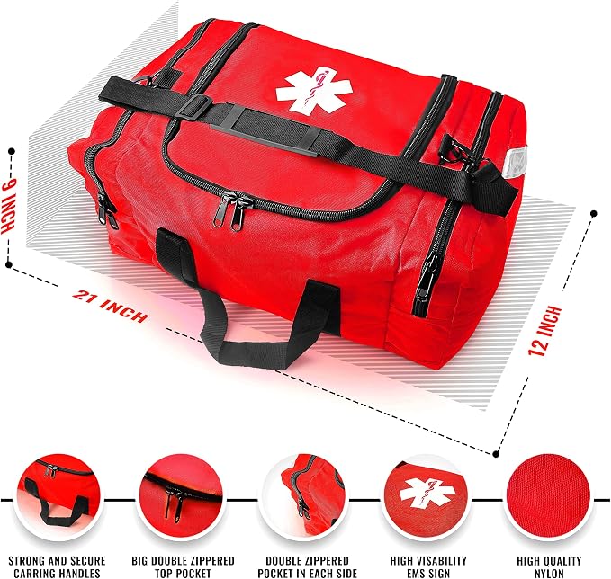 ASA TECHMED Large EMT First Responder Trauma Medical Bag Empty - Image 2