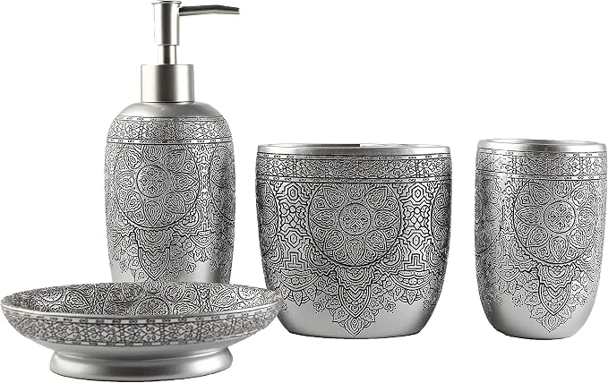Hymmah Bathroom Accessories Set, Toothbrush Holder, Farmhouse Bathroom Decor by Hymmah