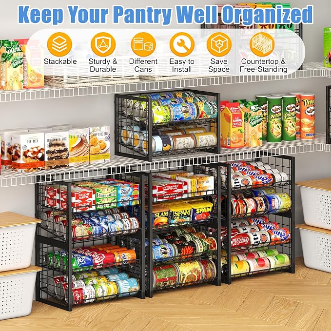 X-cosrack 2-Tier Stackable Can Organizer - Image 4