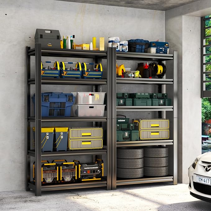 Garage Shelves, Double-Layer Uprights, Thickened Shelves, Waterproof &Rustproof - Image 2