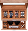ROTHWELL 4-Slot Solid Walnut Watch Box by RothwellSanFrancisco
