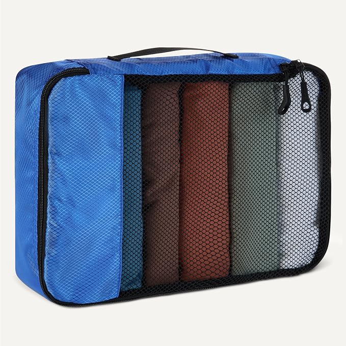 Amazon Essentials 4-Piece Packing Cubes Travel Accessories Set, Luggage - Image 4
