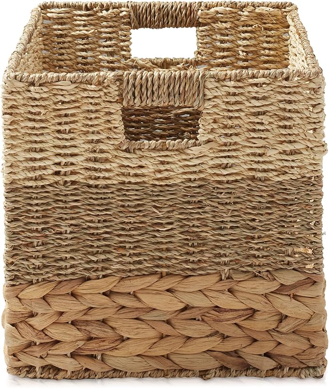 Casafield 13" x 13" Mixed Weave Storage Baskets, Natural - Image 4