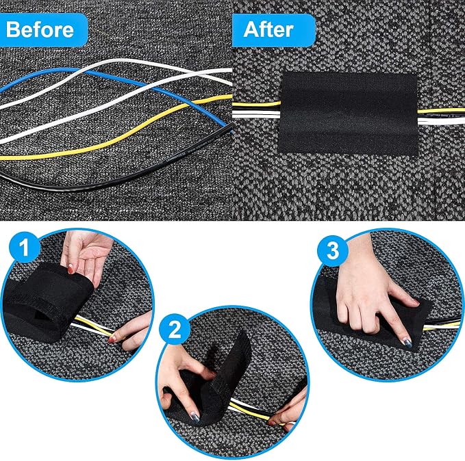 WILLBOND Carpet Cord Cover Cable Protector Floor Cover Cable Protector - Image 4