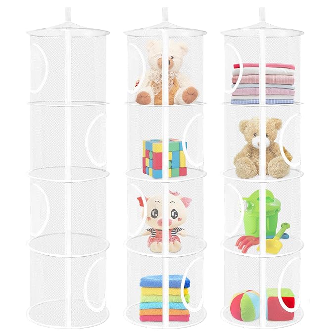 Libeder Mesh Hanging Storage Space Saver Bags Organizer, Foldable Storage by Libeder
