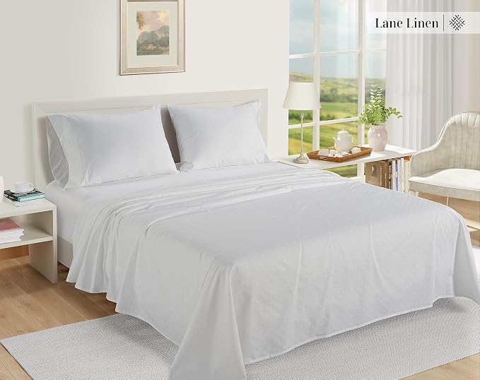 LANE LINEN Pillow Case Covers King, 100% Egyptian Cotton Sateen, Soft Cool & - Image 2