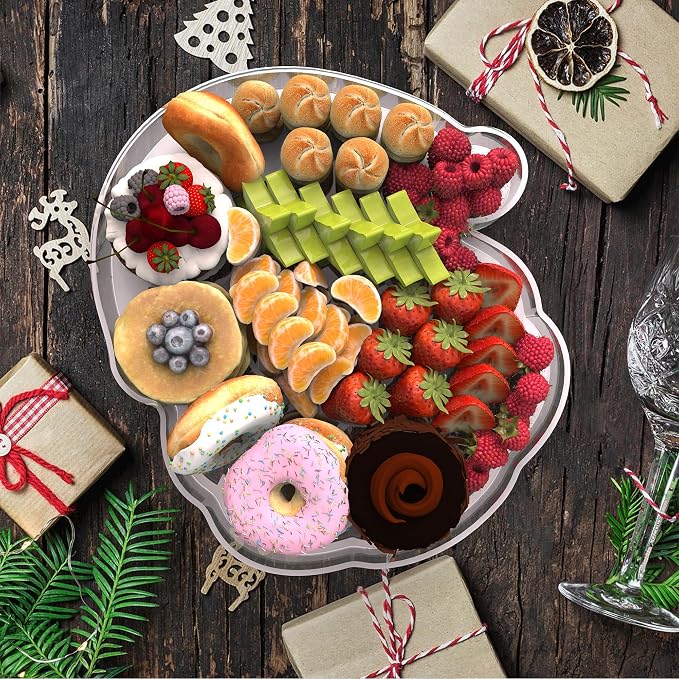 11" Christmas Santa Charcuterie Boards, Acrylic Reusable Serving Tray - Image 5