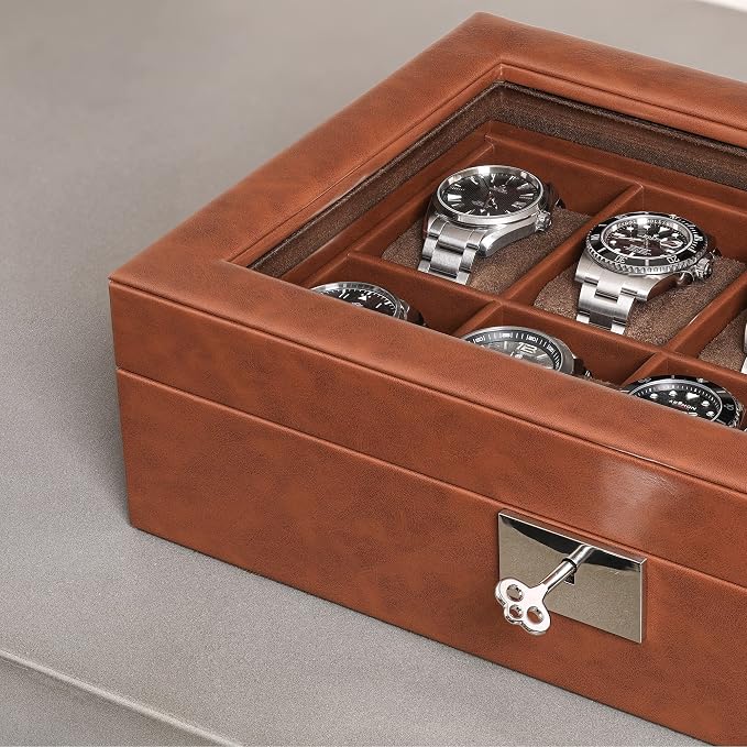 ROTHWELL 10 Slot Leather Watch Box - Image 6